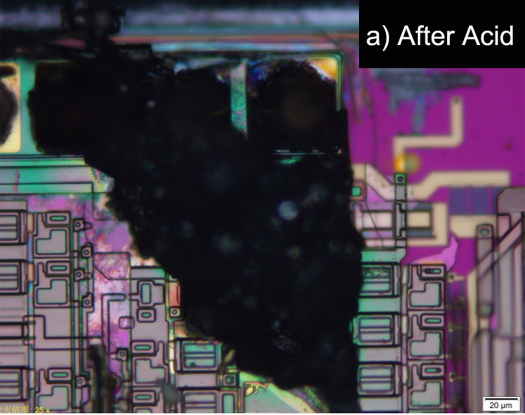 EOS site not exposed after Acid decapsulation
