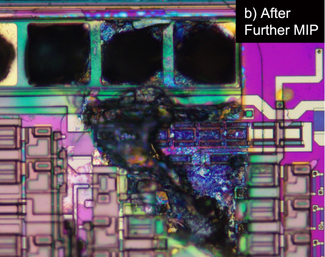 EOS site exposed after MIP decap