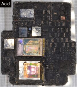 SiP damaged after acid decap