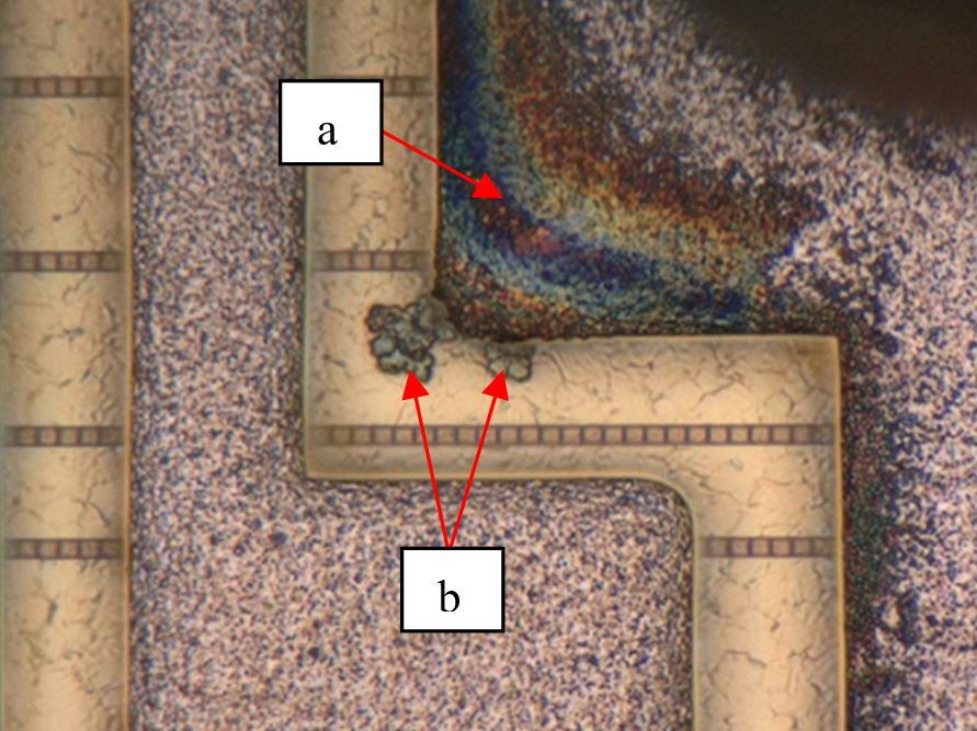 Cu migration in BOAC