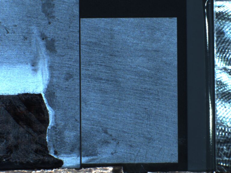 Showing a die backside before etching